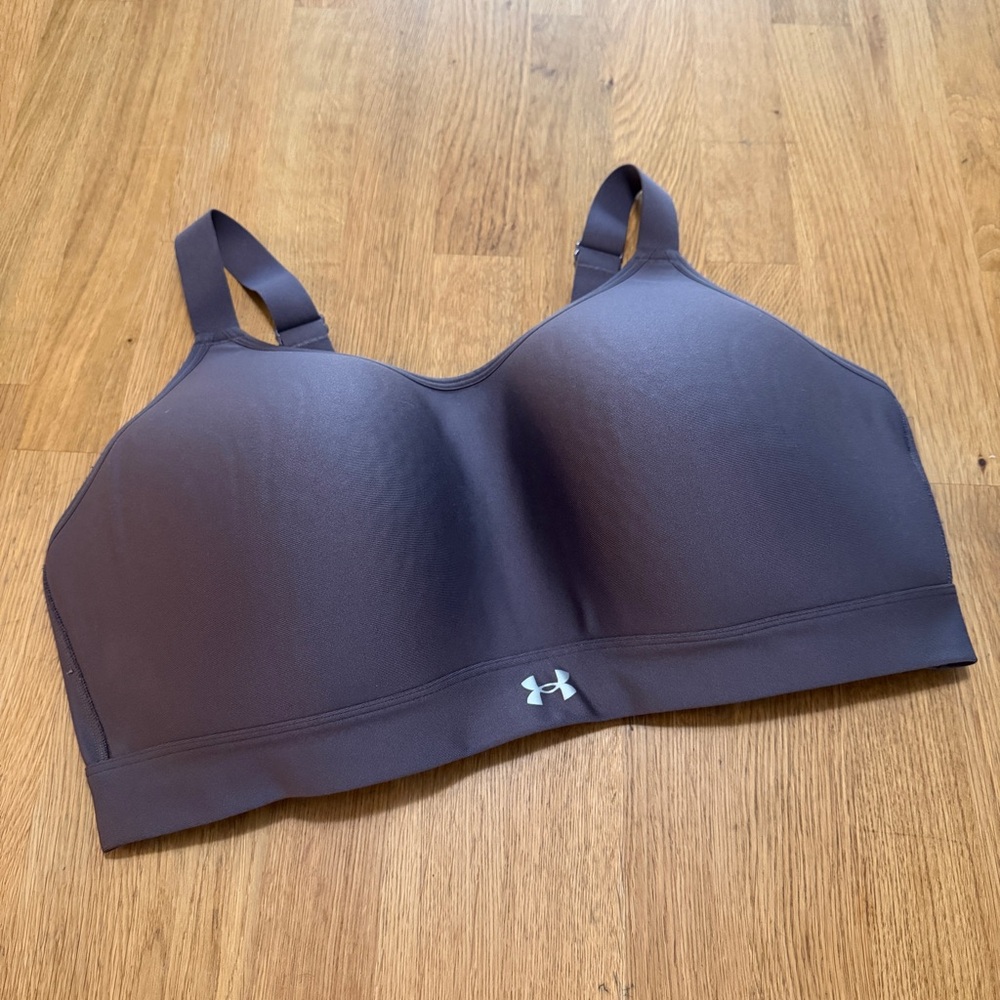 Under Armour 2X Dusty Purple Twist Back Wireless Sports Bra Style 1383688 - Picture 1 of 7